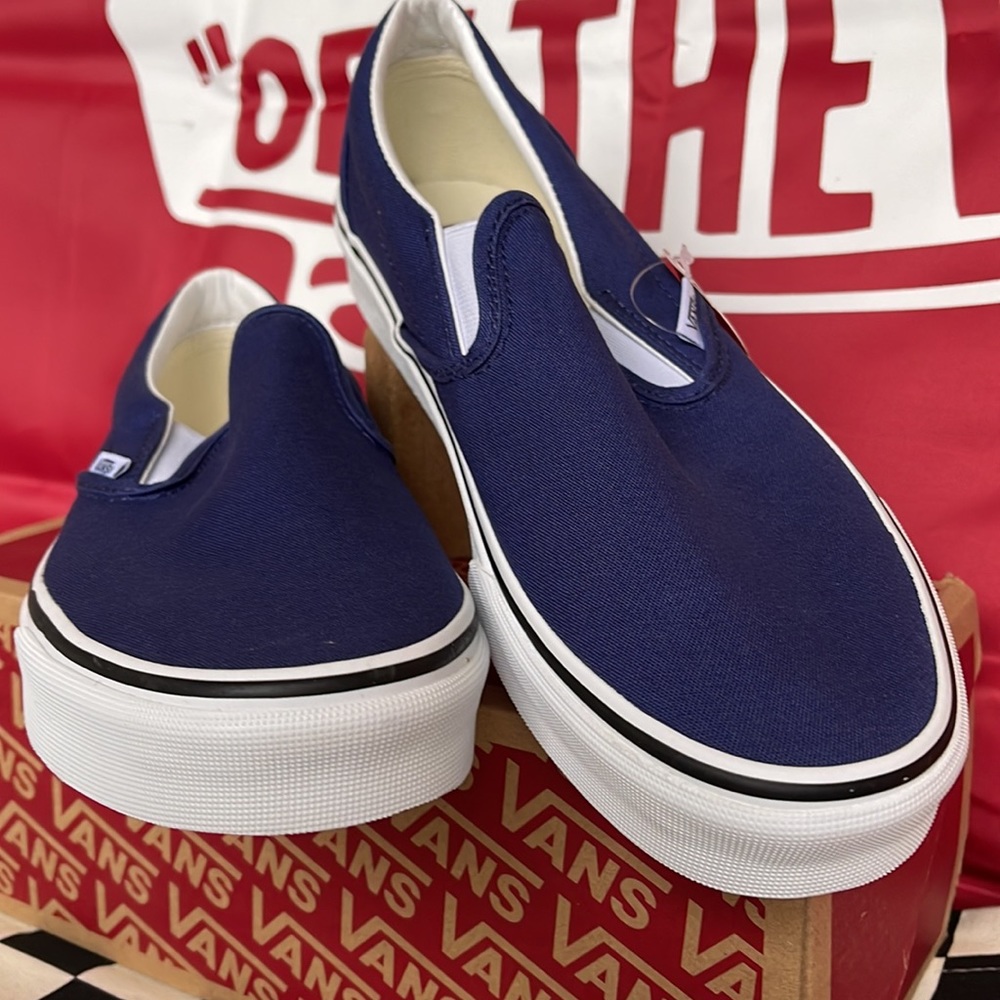 Vans Classic Slip On Twilight Blue/True White Men’s sneakers - Picture 8 of 16